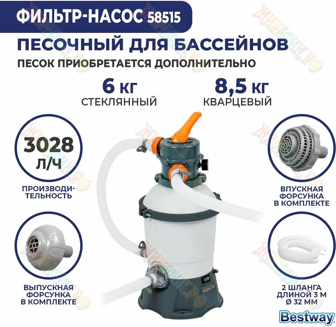 Фильтр 58515. Песочный фильтр-насос bestway 58515. Песочный фильтр bestway 58515. Песочный фильтр-насос bestway 3028 л/ч 58515. Песочный фильтр-насос bestway 3028 л/ч 58515.