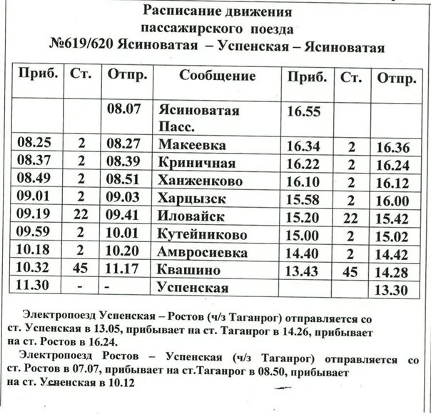 Расписание электричек таганрог ростов на дону 2024. Успенская Макеевка расписание электричек. Расписание поезда Ясиноватая Успенская. Расписание автобусов Таганрог Донецк. Расписание поезда Ясиноватая Успенка.