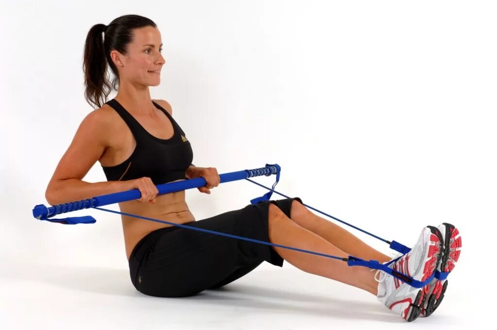 Упражнения с помощью которых можно. Гимнастическая палка с амортизатором gymstick. гимнастическая палка с амортизатором gymstick упражнения. доска для растяжки ног pro-supra 7320. тренажер для горизонтальной тяги.