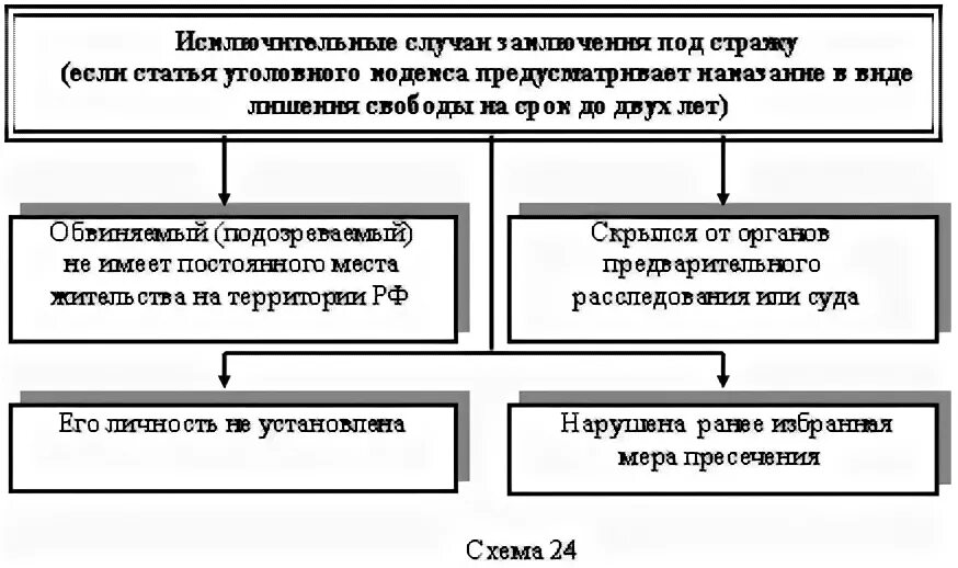 Виды заключения под стражу