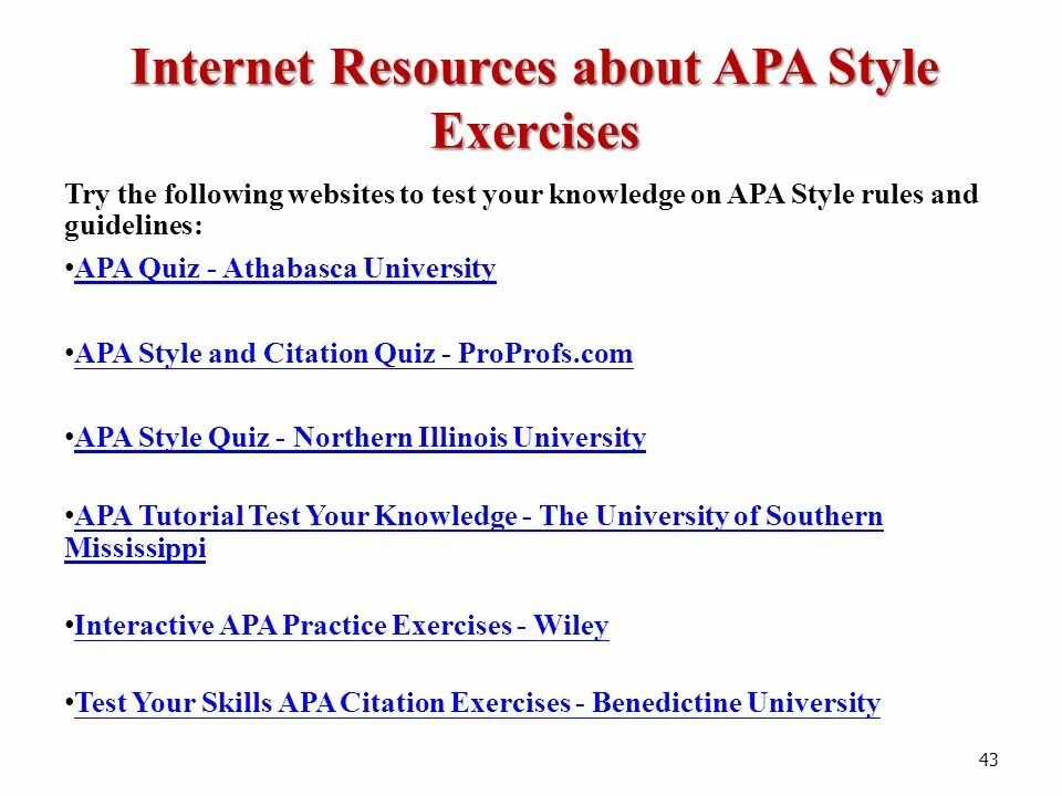 Internet resources are