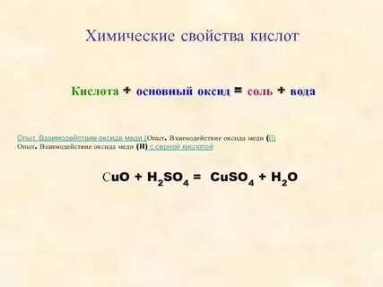 Оксид меди ii серная кислота уравнение