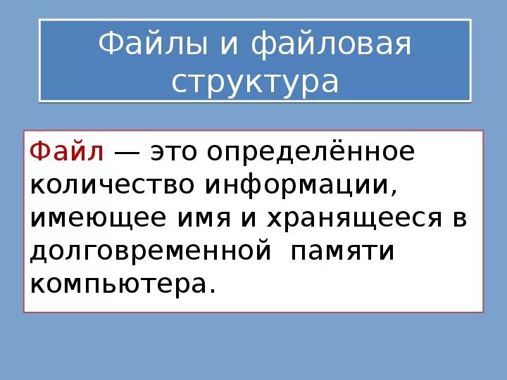 Сообщение на тему файлы. Сообщение на тему файлы
