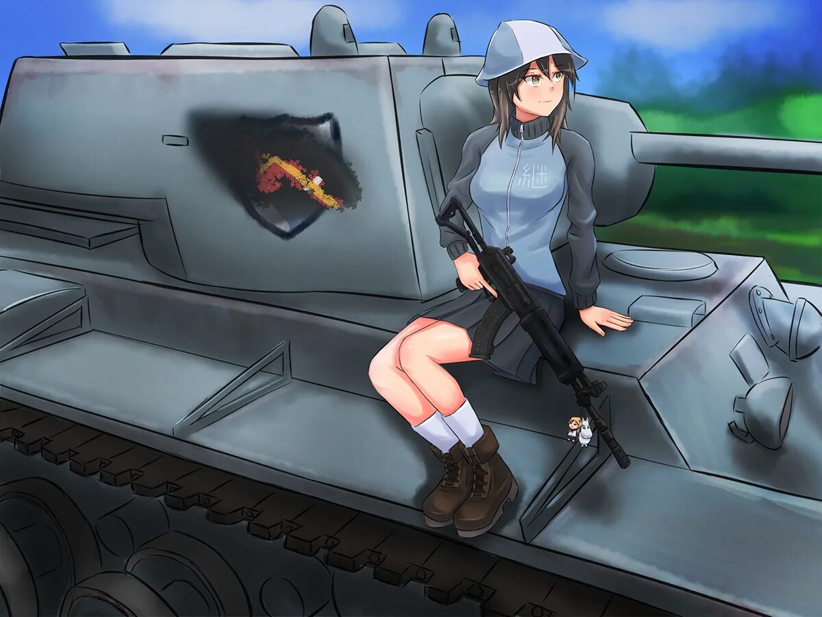 Elven Tankmen танкистки. Girls und Panzer танк BT-42. Девушки и танки.