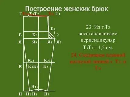 Брюки основа и окончание