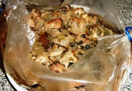 Шашлык в духовке в рукаве