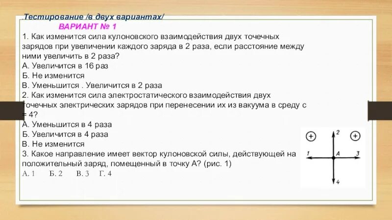 Как изменится модуль силы взаимодействия 2 небольших. Сила кулоновского взаимодействия двух точечных. Как изменится сила кулоновского взаимодействия. Какое направление имеет вектор кулоновской силы. Сила кулоновского взаимодействия 2 точечных зарядов.