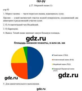 Номер 5 страница 93 география 6 класс