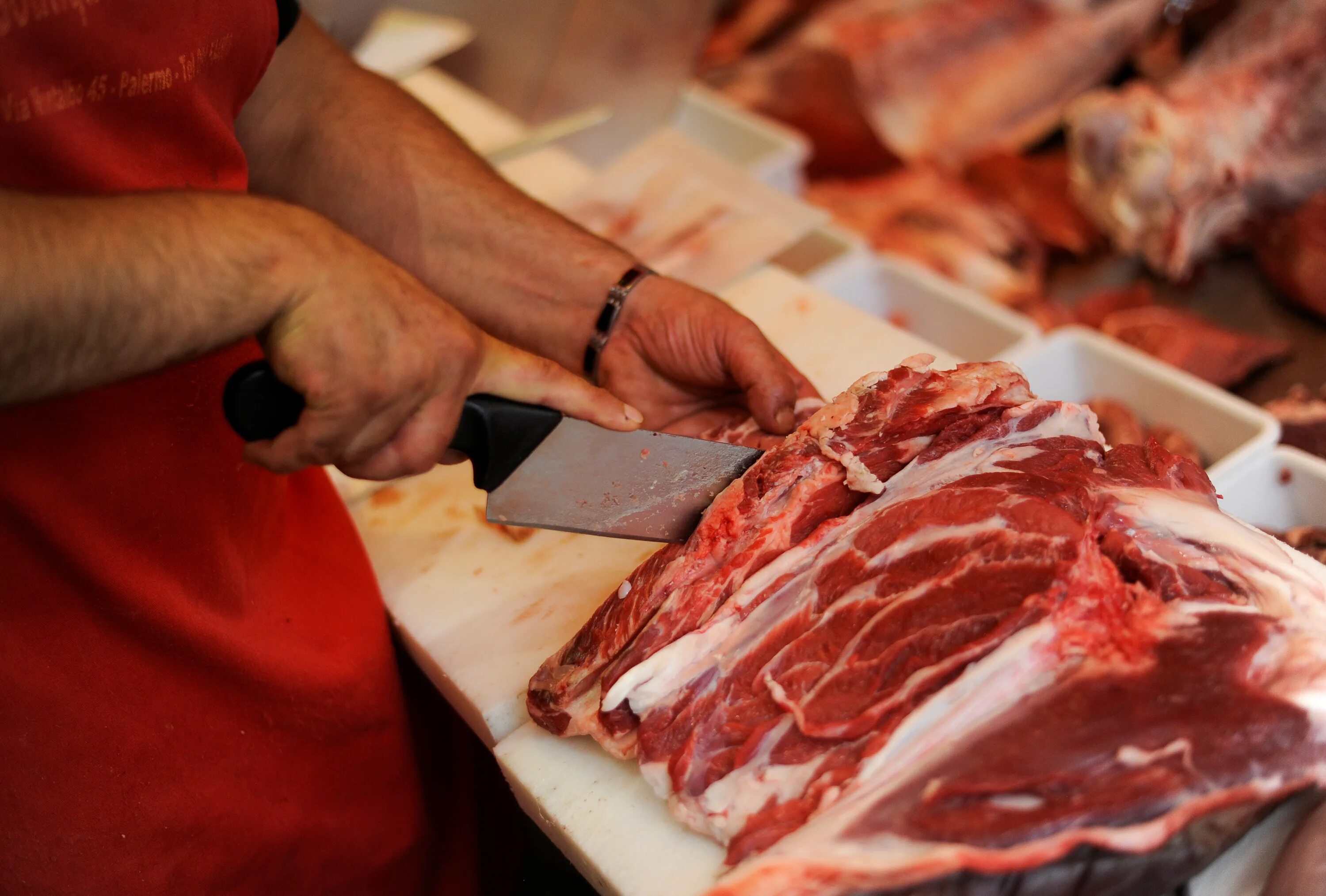 Мясо. Виды мяса на итальянском. Meat cutting