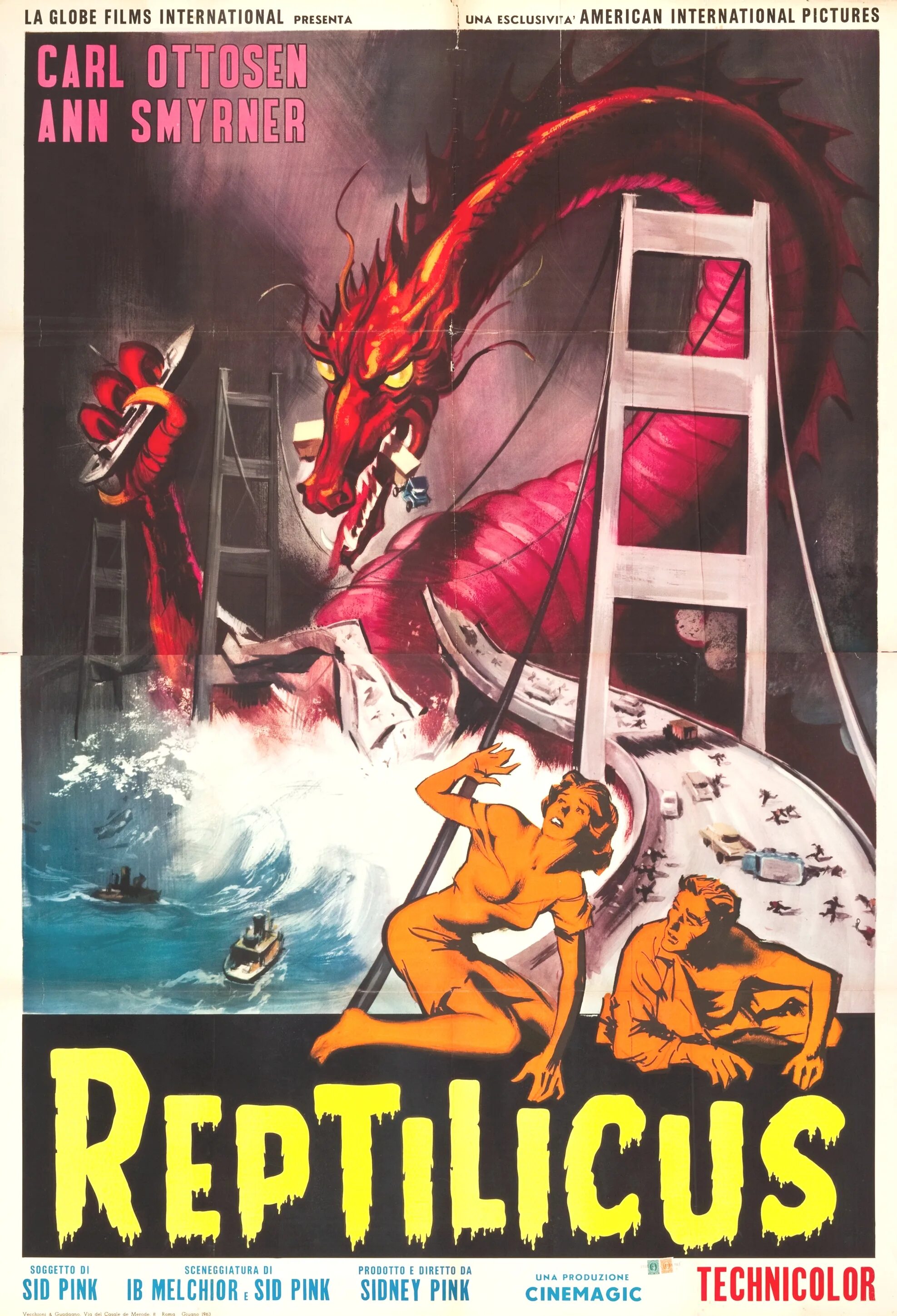 Reptilicus отзывы. Рептиликус 1961. Рептиликус Постер. Reptilicus 1961 poster.