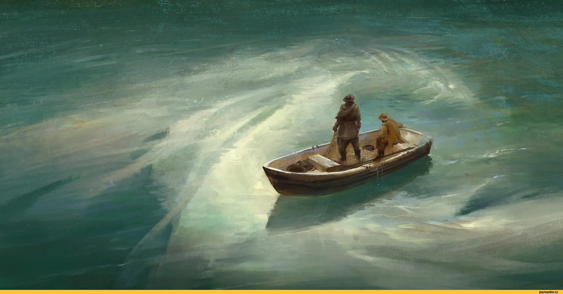 Лодка плывет под берегом влево широко размахнулась. Лодка в море. человек в лодке. люди в лодке картина. лодка иллюстрация.