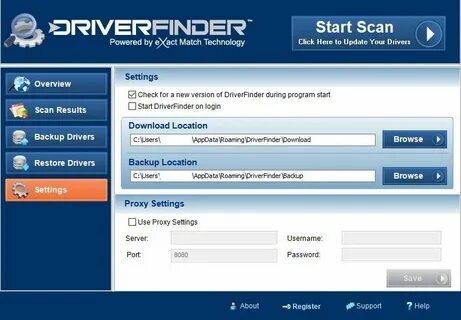 Driver scan