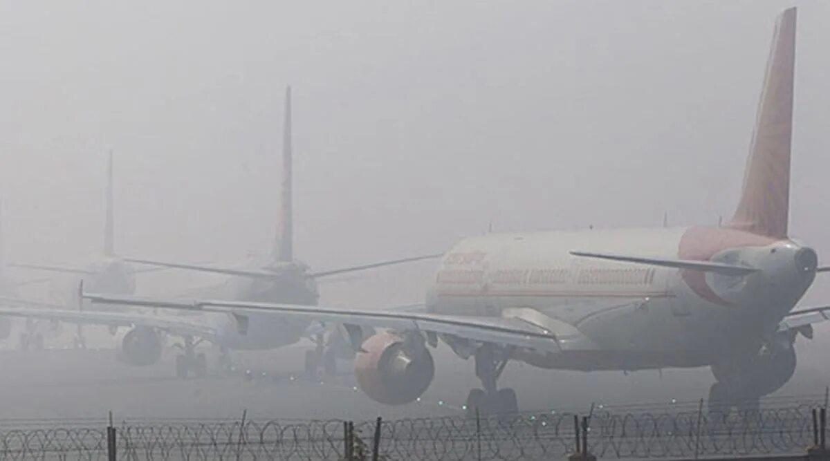 The flight because of fog