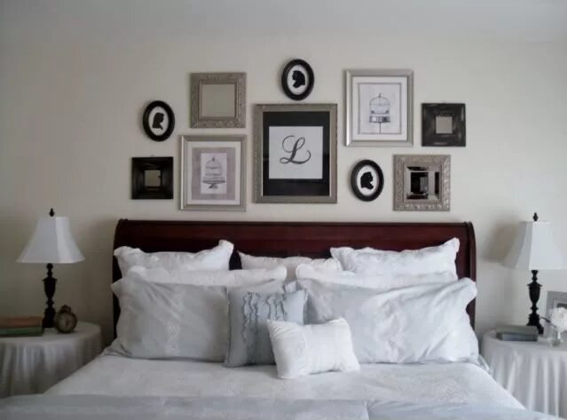 Как повесить фото в спальне Decorar la pared de cabecero Miroytengo Sleeping room design, Simple bedroom,