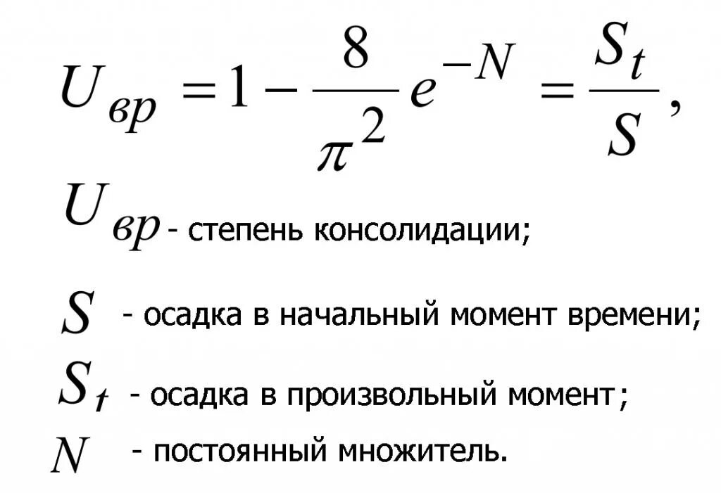 Коэффициент консолидации. Степень консолидации формула. степень консолидации грунта. степень консолидации грунта формула. коэффициент консолидации грунта.