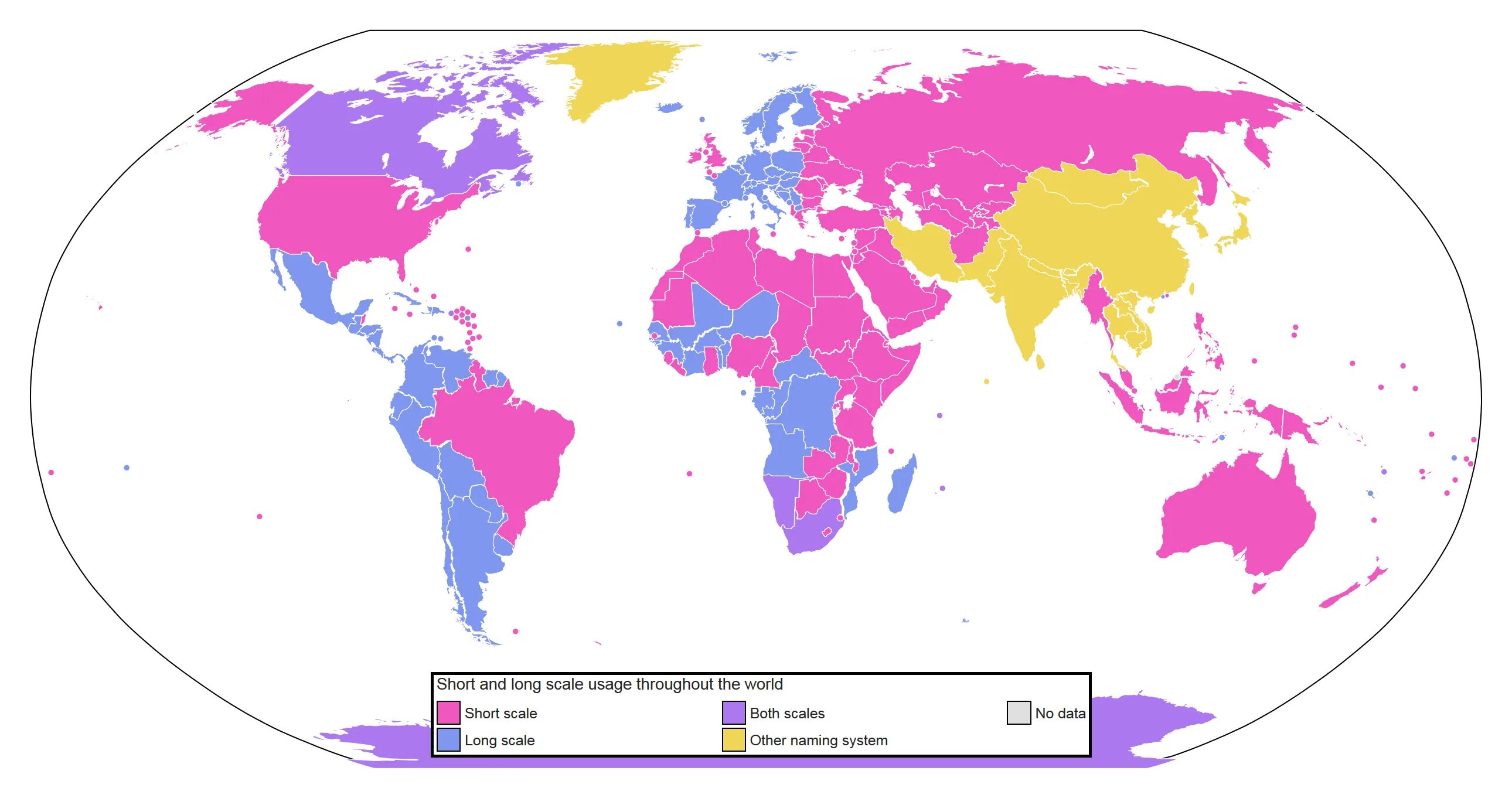 Numbers around the world