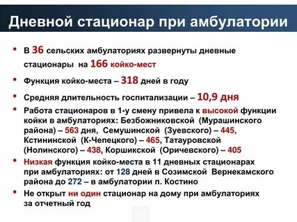 Требования к дневному стационару