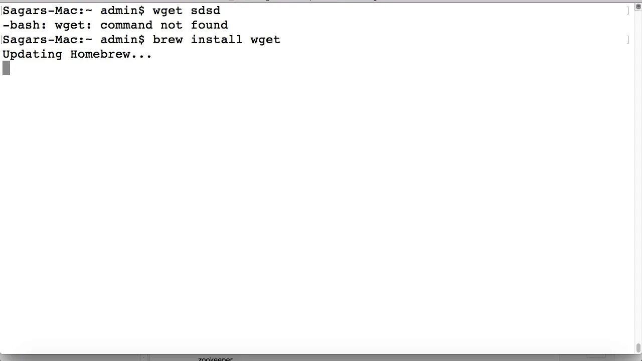 $ Brew install wget.