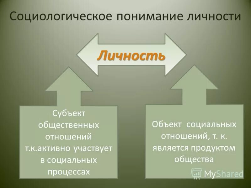 Человек субъект общественных отношений