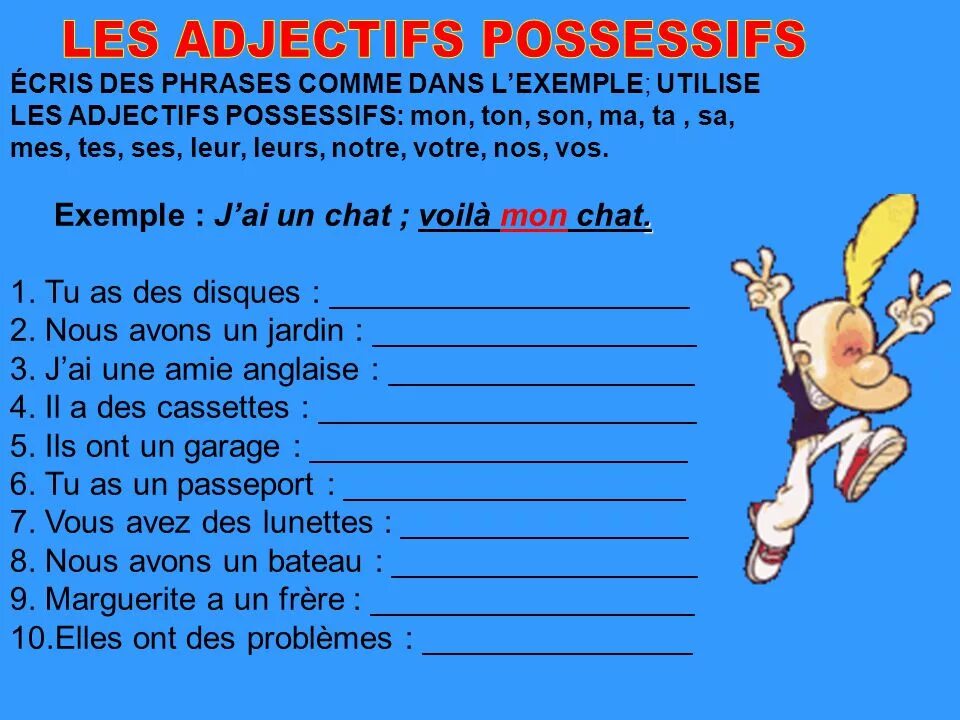 French exercises. French exercises