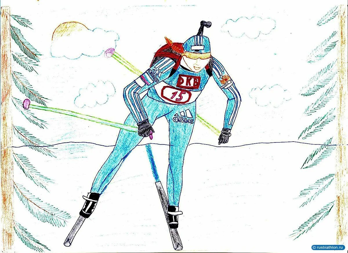 Лыжник рисунок. Рисунок на тему спорт. Рисунок на тему зимние виды спорта. Зимние виды спорта рисунки для детей. Лыжник 3 класс