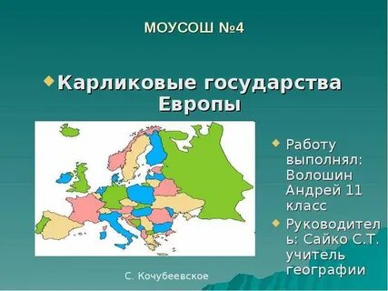 Самые маленькие карликовые государства