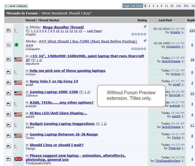 Without forum