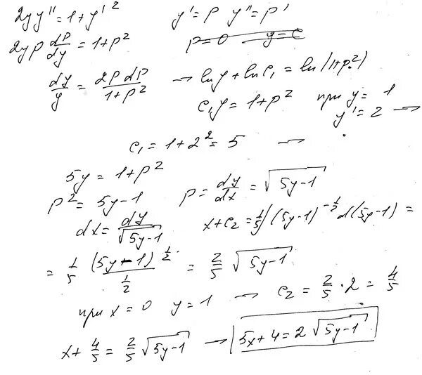 2yy'=3+y'^2. YY'=2y-x. 2yy''=y'^2+1. 2yy"=(y)^2. 11 y 2y 0