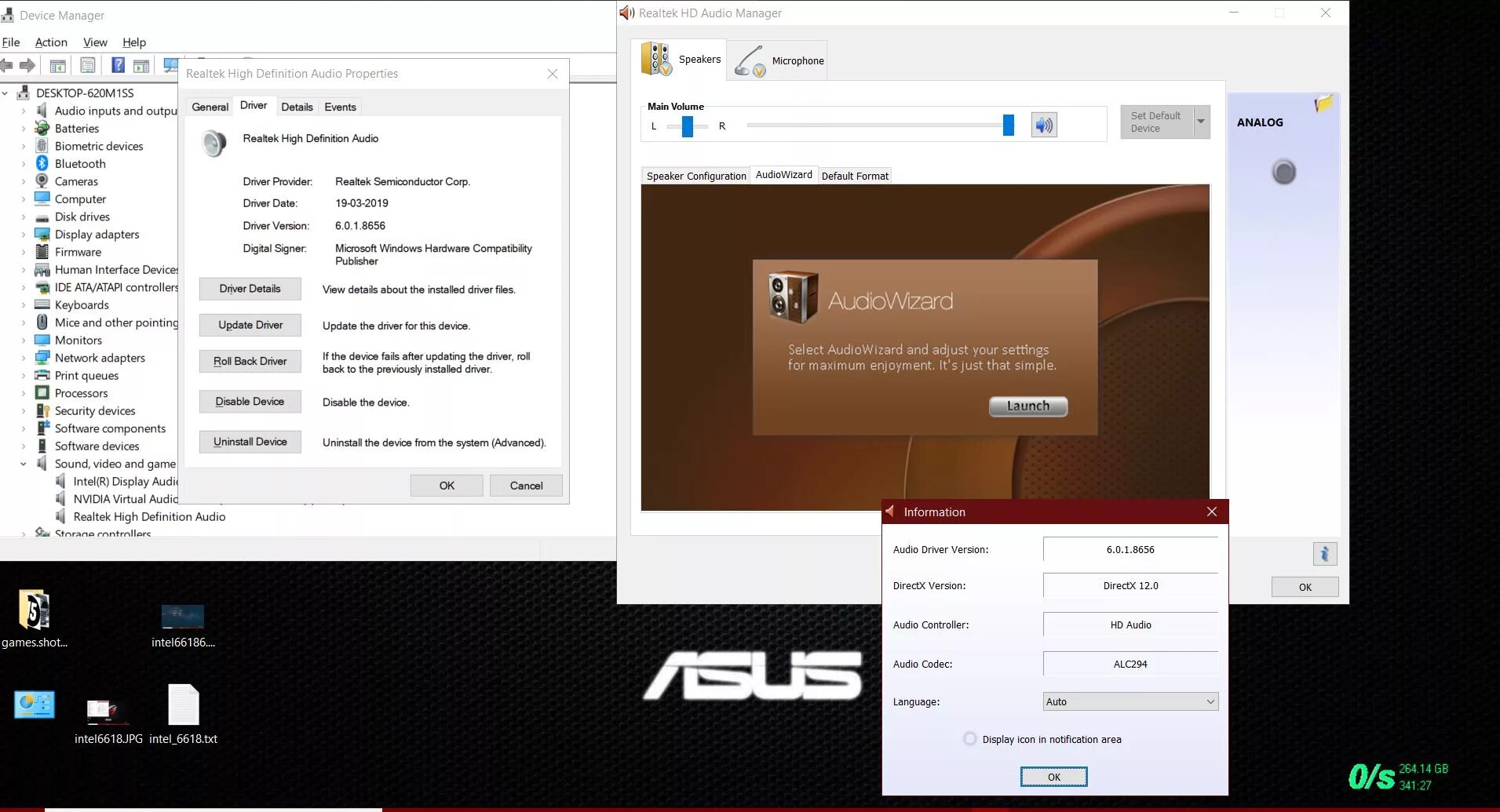 Realtek High Definition Audio. Realtek High Definition Audio Driver Windows 10. ASUS Realtek HD Audio Manager. Intel HD Audio Driver Windows 10.