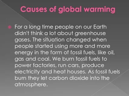 Global warming causes