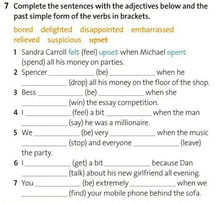 Past simple adjectives. Complete the sentences with the past simple. Past simple прилагательных. Английский язык 6 класс complete the sentences.