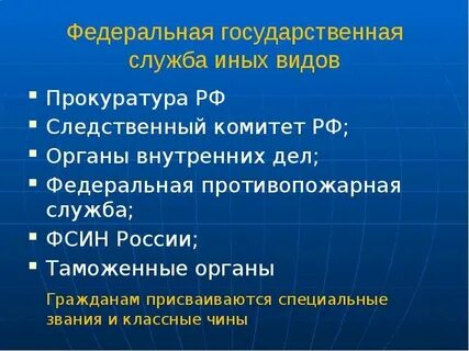 Иные государственные службы