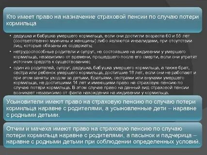 Пенсия по потере кормильца курсовая