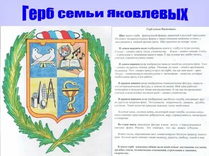 Нарисуйте свой герб и опишите его