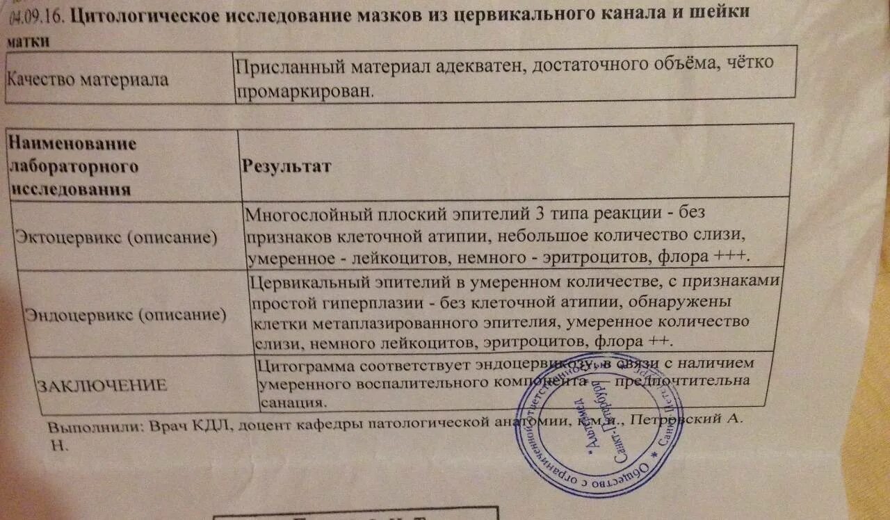 На какой день делают онкоцитологию