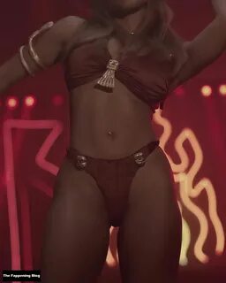 Normani Shows Off Her Slender Waist & Sexy Big Boobs as Santánico Pande...