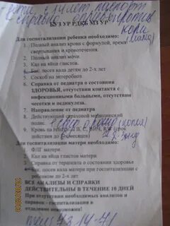 Подготовка к операции анализы