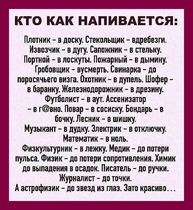 Как опьянеть если не пьянеешь