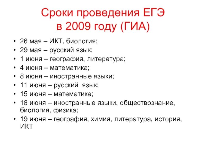 ЕГЭ 2009. Время проведения ЕГЭ. Сроки проведения ЕГЭ. Время выполнения ЕГЭ. Егэ русский дата проведения