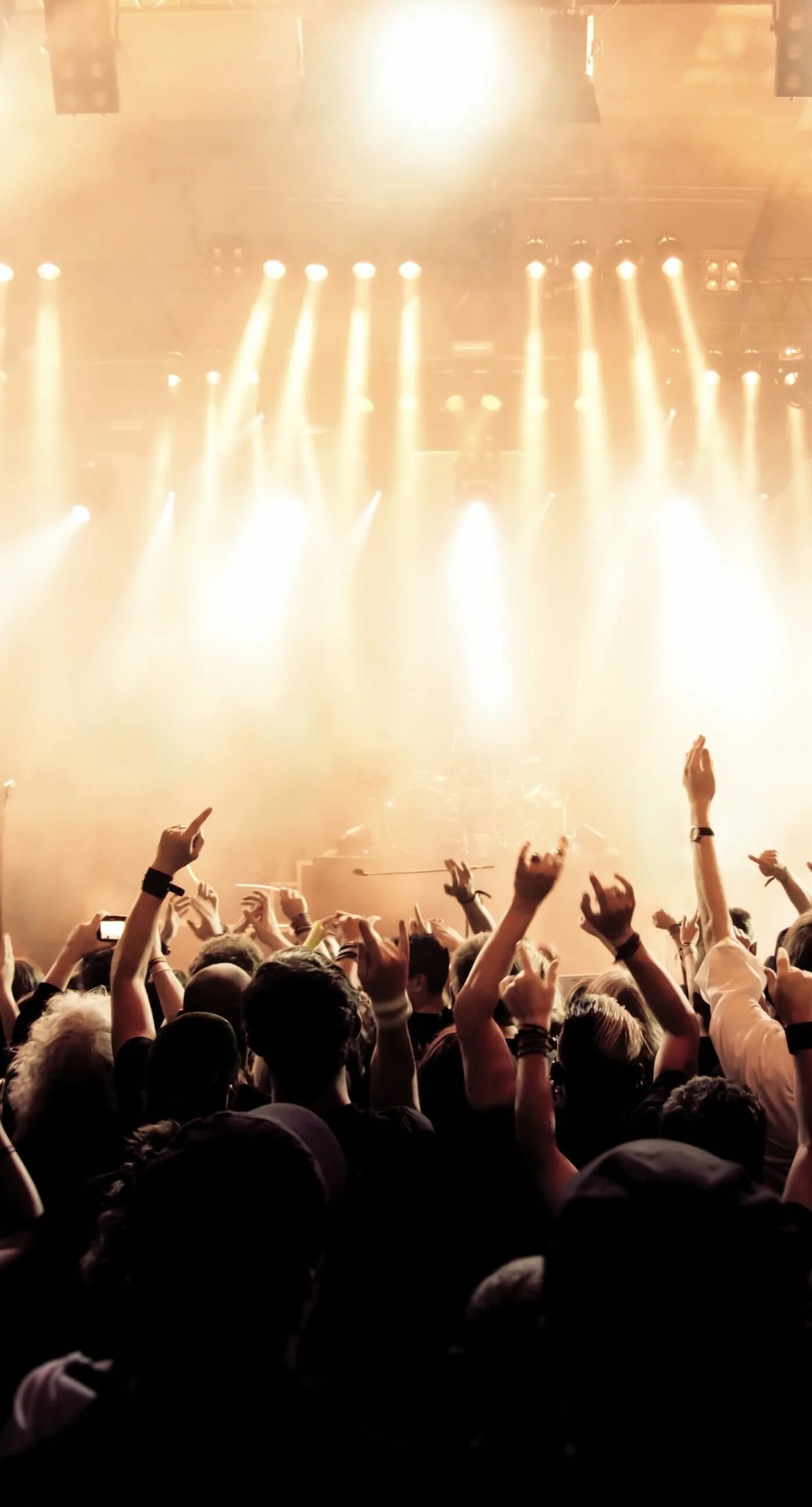 Crowd singing