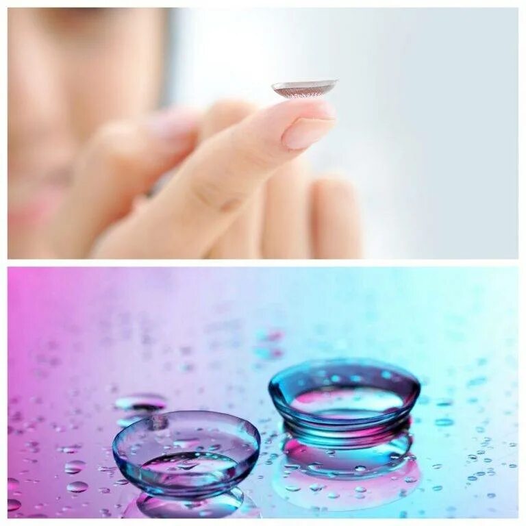 Контактные линзы. Плюсы и минусы контактных линз. Очковая и контактная коррекция зрения: преимущества и недостатки. Контактные линзы реклама баннер. Октореалогические линзы.