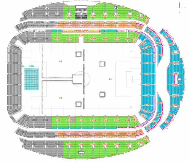Втб арена схема зала с местами