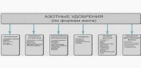 Расположите названия азотных удобрений формулы