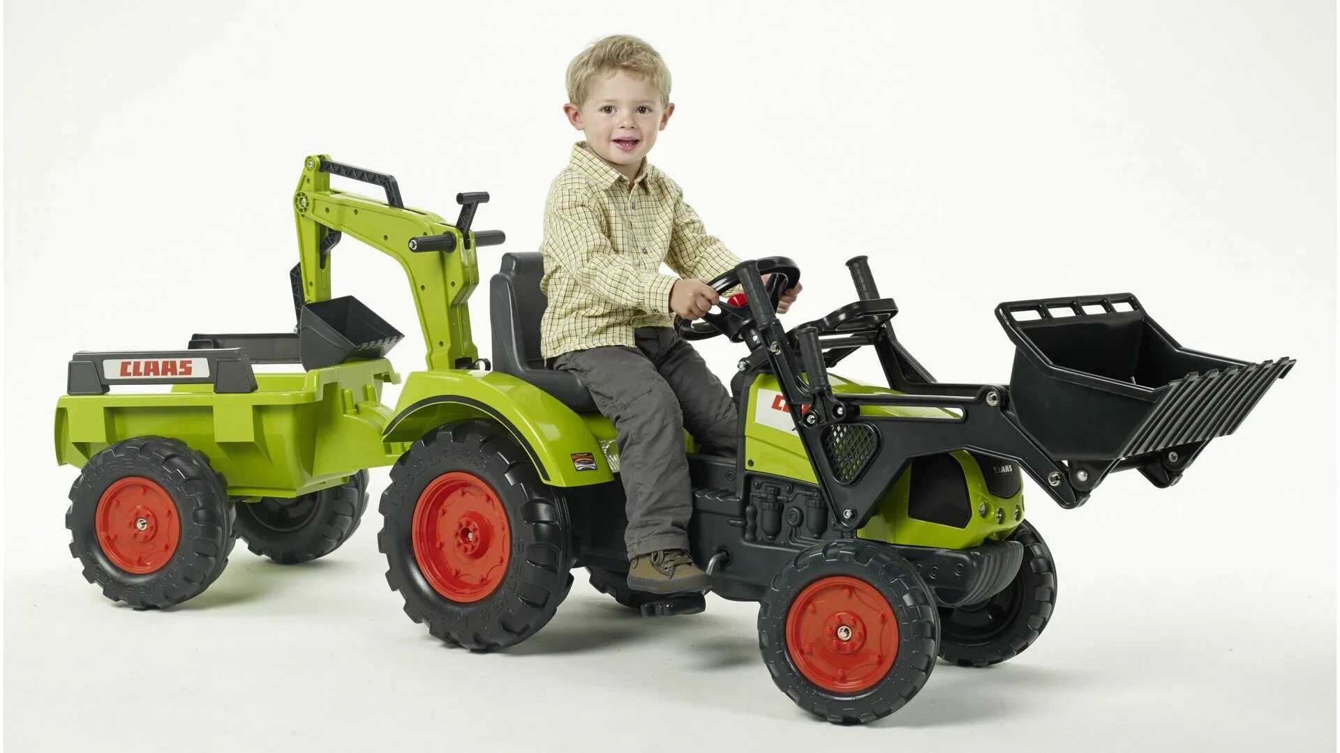 Детский электротрактор агрикультур 8520. Rolly Toys трактор дитячий Rolly Farm Trac Laas Arion 640 710249. Детский трактор на аккумуляторе с прицепом Клаас. Детский зелёный трактор на педалях с ковшом. Трактора для детей 7 лет