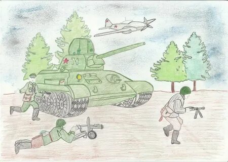 125 военных рисунков для дете.