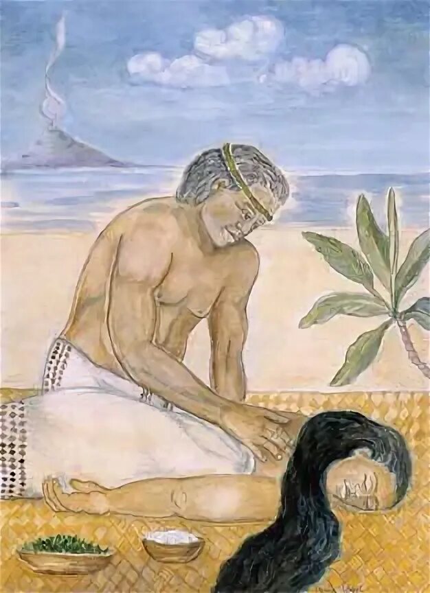 Холистическая живопись. Гавайский массаж Кахуна. Древнегавайский. Hawaiian Ancient. Ancient massage parlor