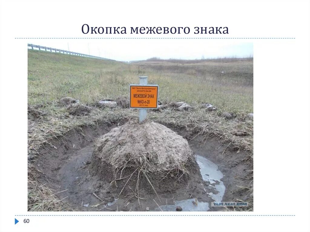 Типы межевых знаков