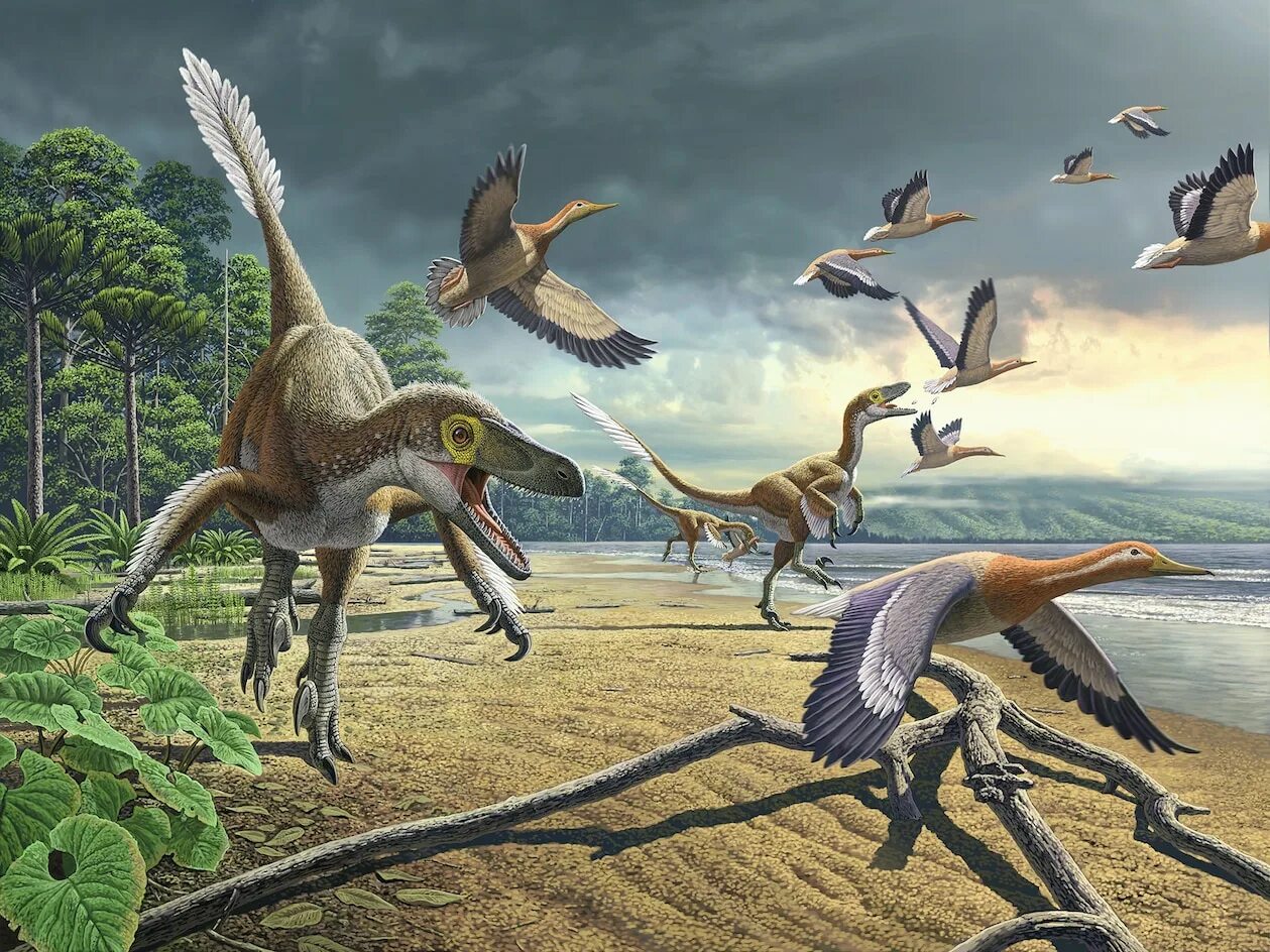 Running dinosaur