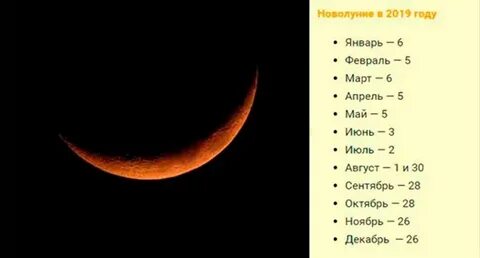 Когда будет новолуние какого числа