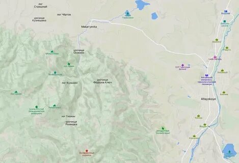 Спутниковая карта горного алтая в реальном времени